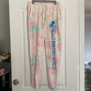 Walt Disney World Pastel Tie Dye Jogger Sweatpants Size Large